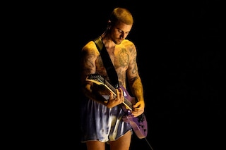 Justin Bieber performing at the 2026 Grammys