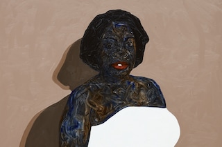 Amoako Boafo, “White Off Shoulder Dress” (2021)