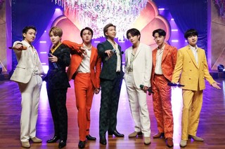 BTS at the Grammys wearing Louis Vuitton