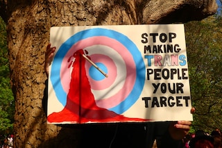 Sign at the protest protest