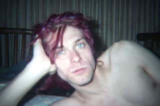 An unseen image of Kurt Cobain at home