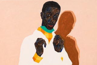 Amoako Boafo, “Turquoise Scarf” (2021)