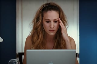 Carrie Bradshaw at her laptop