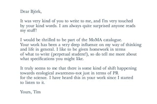 Bj&#246;rk’s letters with Timothy Morton, Thames &amp; Hudson