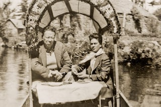 Diego and Frida aboard the trajinera Adelita, (c. 1941)