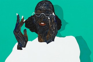 Amoako Boafo, “White Nail Polish” (2021)