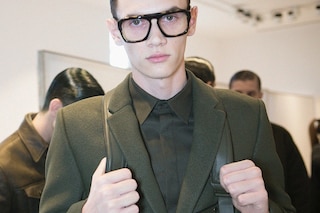 Backstage at Calvin Klein Collection AW14