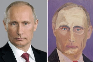 bush painting putin
