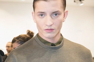 Backstage at Calvin Klein Collection AW14