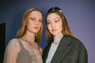 Backstage at the Prada AW20 fashion show Gigi Hadid 4