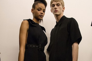 Prada AW15 yellow shoes, Dazed backstage