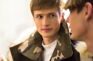 Backstage at Balmain Homme AW14