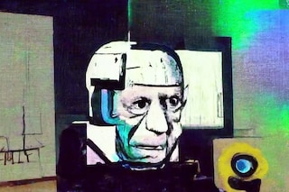 Pablo Picasso self-portrait with AI