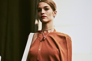 Backstage at Trussardi SS15
