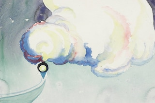 Georgia O’Keeffe, “Train at Night in the Desert” (1916)