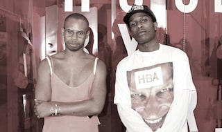 A$AP Rocky with Hood By Air designer Shayne Oliver