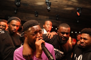 Elf Kid performing in a central London hotel basement