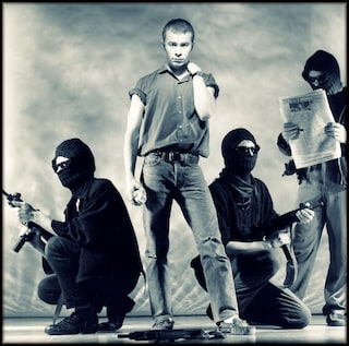 Jim Thirlwee, MJ, Andy Dog, Stevo by Pete Ashworth