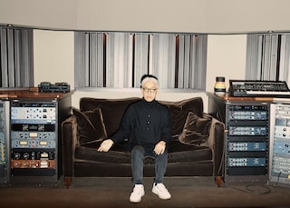 Ryuichi Sakamoto in the studio