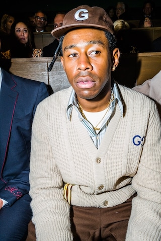TYLER THE CREATOR at Gucci AW20 menswear Bruce Golden