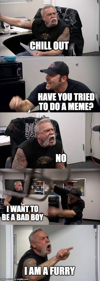 meme wars with me against an AI meme generator i installed today