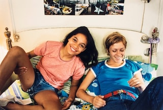 Rosario Dawson and Chloë Sevigny on set for Kids