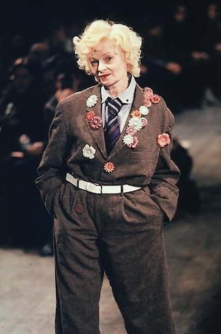 Vivienne Westwood walking for Yohji Yamamoto AW98