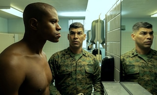 Jeremy Pope and Rául Castillo in The Inspection (