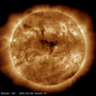 The sun shows its coronal hole