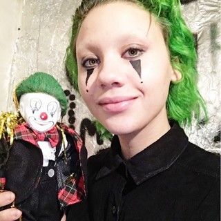 Clown make-up clowncore jester Demi Hannah Scott
