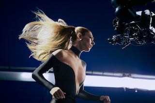 BTS of Hunter Schafer for Mugler Angel Elixir