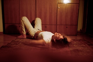 Alice on the floor in my room in Berlin, 2026