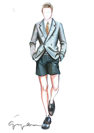 Emporio Armani Menswear S/S13 sketch courtesy of E