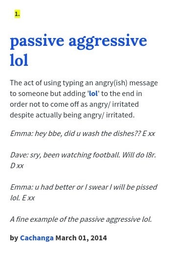 passive aggressive lol