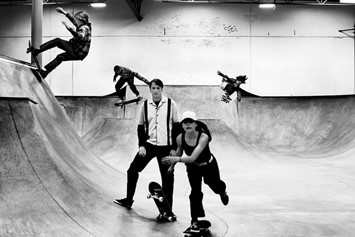 Skateboarding legend Tony Hawk visits Healdsburg art gallery