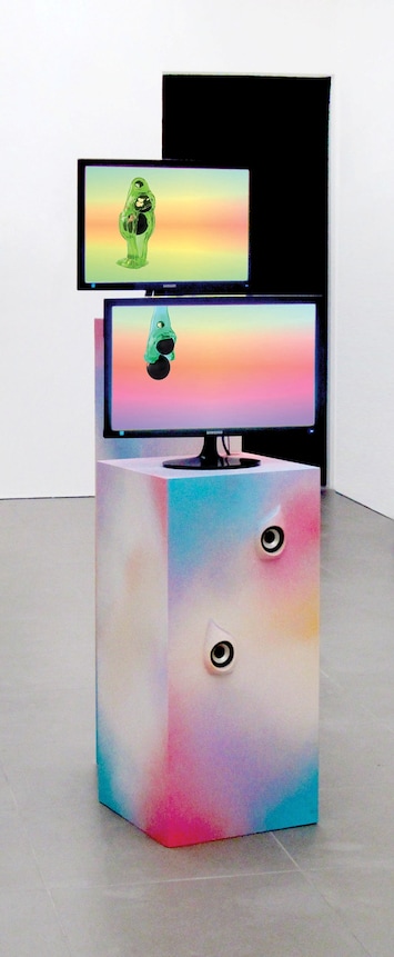 Violet Likes Psychic Honey 2, sculptural video, in 4