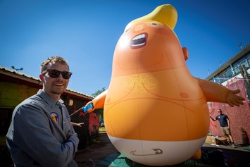 Speaking To The Man Behind The Giant Trump Baby Blimp 