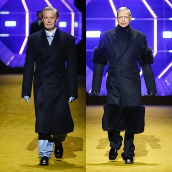 Pra daddies Jeff Goldblum and Kyle MacLachlan walked the Prada runway Menswear Dazed