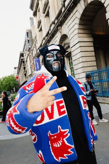 London street style: Charles Jeffrey stans pledged allegiance to
