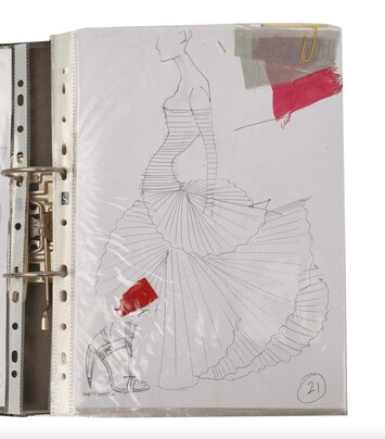 alexander mcqueen sketch edition Sold at Auction: Sketchbook with (36) Original Lee Alexander  main image 4