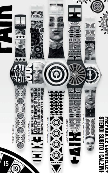 Black and white swatch watch best sale