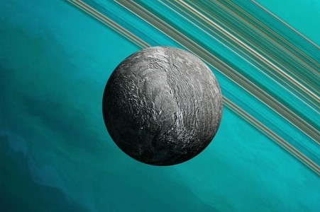 Artist’s impression of Uranus and Miranda