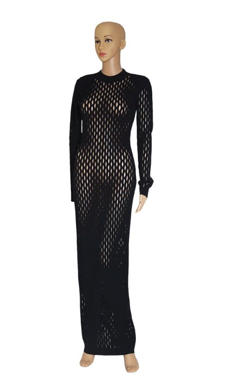 Kardashian Kloset Balmain mesh dress