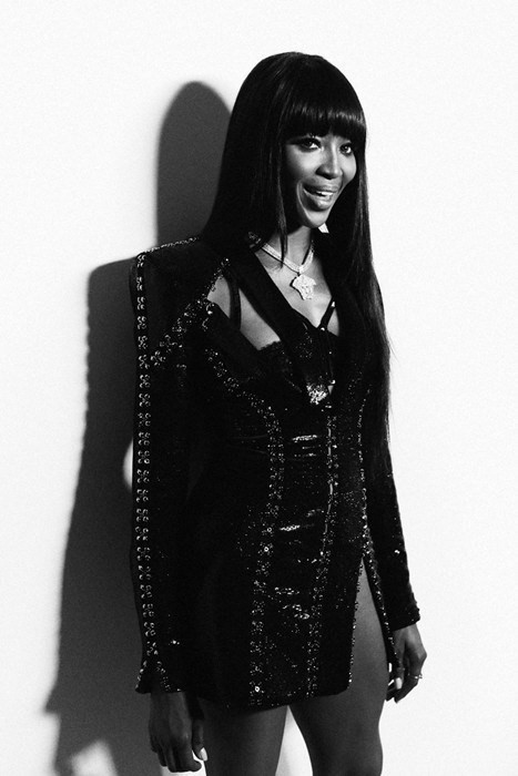 Naomi Campbell backstage at the Versace&#39;s AW14 couture show