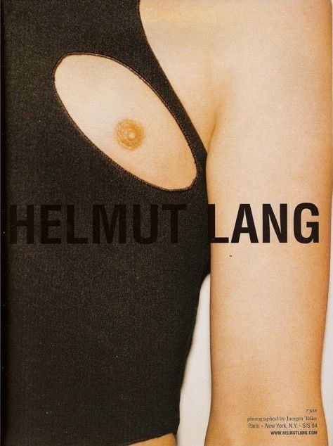Helmut Lang SS04 campaign ad Juergen Teller nipple