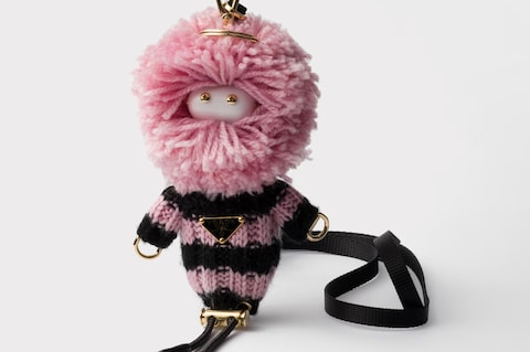 Prada Soft Robot knit keychain charm