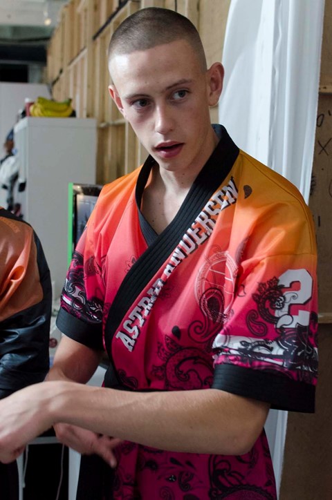 Astrid Andersen SS15 Mens collections, Dazed backstage