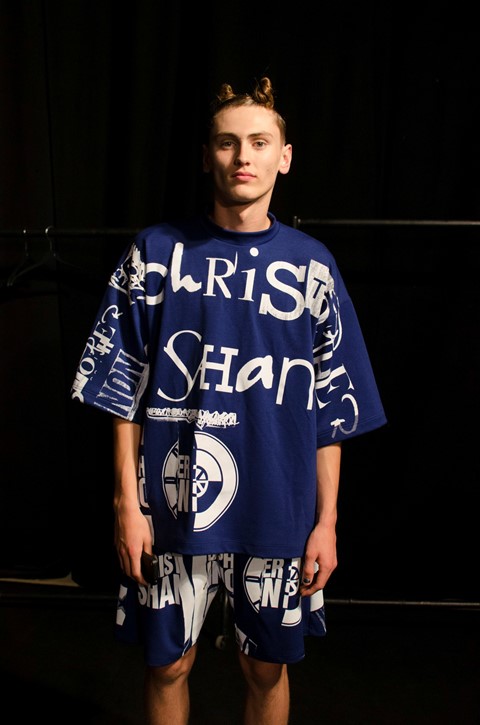 Christopher Shannon SS15 Mens collections, Dazed backstage