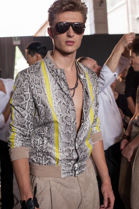Roberto Cavalli SS15 Mens collections, Dazed backstage