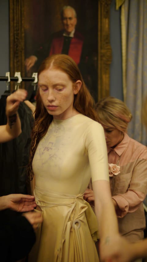 Backstage at Tessa Edwards SS15 6
